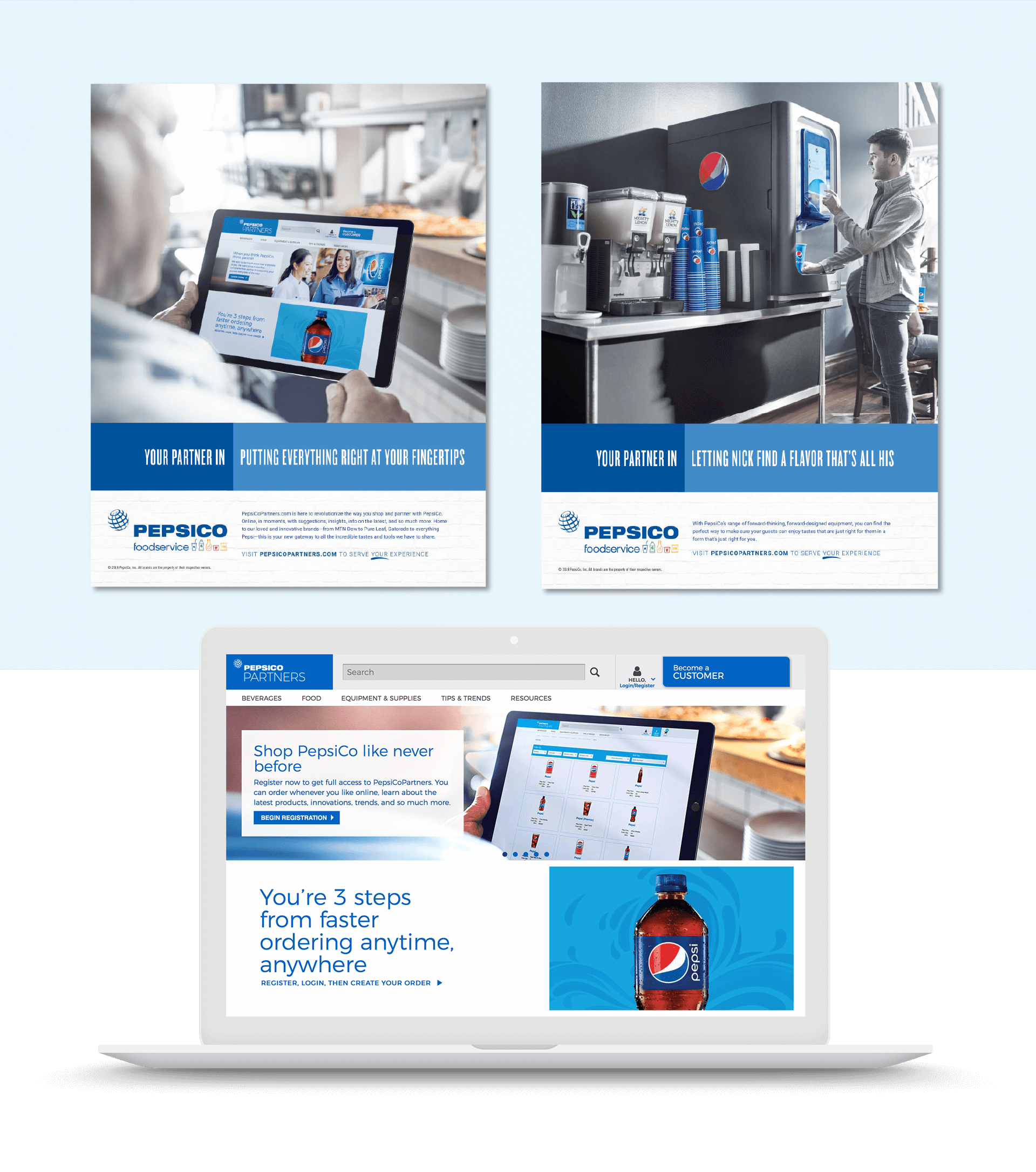PepsiCo Print Ads & Home Page